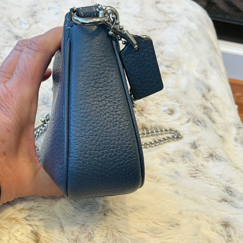 New Leather Coach Nolita 19 Bag With Coach Silver Shoulder Chain Strap - Picture 7 of 14